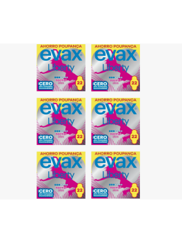 132 unidades Evax Liberty Normal Compresas Con Alas