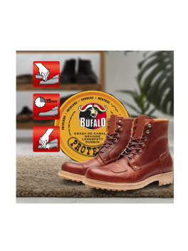 Bufalo - Protexol Grasa de Caballo Incoloro lote 10 uds x 75 Ml Protege y Nutre la Piel Adecuado para Vestidos de Cuero