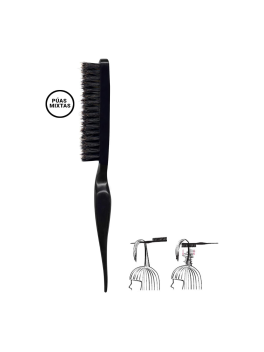 Beter - Cepillo de pelo para crepar con púas mixtas: 50%jabalí y 50% nylon. Fabricado con plástico Reciclado