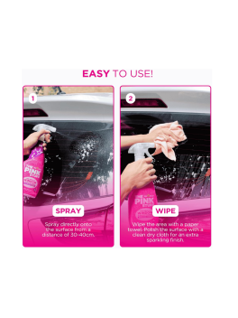 2 Limpiacristales The Pink Stuff enriquecido con vinagre de rosas, potente limpiador de ventanas y vidrios (2x750 ml)