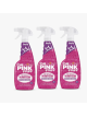 3 unidades Limpiacristales The Pink Stuff enriquecido con vinagre de rosas, potente limpiador de ventanas y vidrios (3x750 ml)