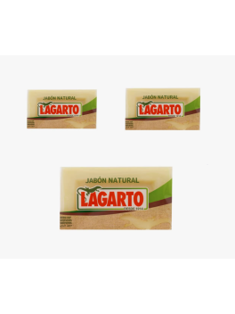 Pack 9uds x 200g Jabón Pastilla Natural Lagarto - 3 Packs x 600g