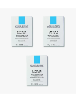 La Roche-Posay - Jabón Fisiológico Anti Sequedad Lipikar PAIN SURGRAS - Pack 3uds X 150g