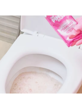 Pack 3 sobres x 100 gramos Polvo activo limpiador espumoso para inodoros Pink Stuff The Miracle Foaming Toilet Cleaner