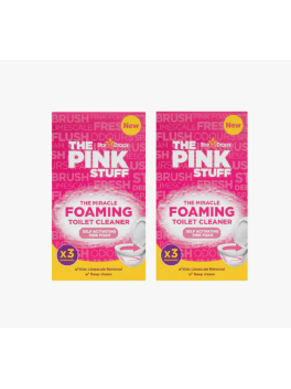 Pack 6 sobres x 100gramos Polvo activo limpiador espumoso para inodoros Pink Stuff The Miracle Foaming Toilet Cleaner