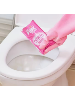 Pack 9 sobres x 100gramos Polvo activo limpiador espumoso para inodoros Pink Stuff The Miracle Foaming Toilet Cleaner
