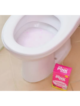 Pack 9 sobres x 100gramos Polvo activo limpiador espumoso para inodoros Pink Stuff The Miracle Foaming Toilet Cleaner