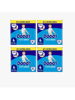 100 Pañales Dodot Bebé Seco Talla 6