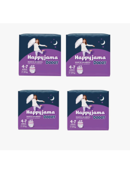 68 Unidades Pañales Dodot HappyJama - Pañales Niña 4 - 7 Años, 17 - 29 kg,