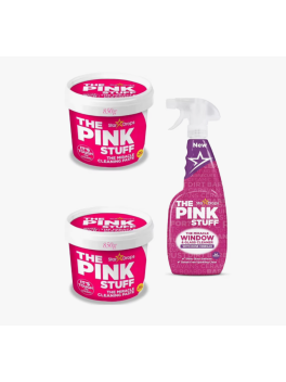 Pack 3 uds - Limpiacristales The Pink Stuff  (750 ml) + Pasta Limpiadora Pink Stuff 850gr