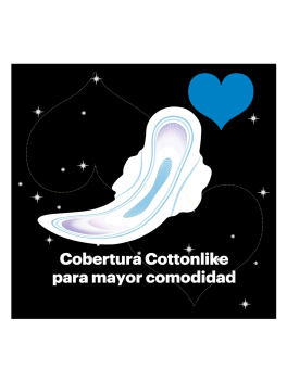 Evax Cottonlike Noche Extra, 90 Compresas con Alas, Hasta 100% Noches Limpias, Más ancha y más larga pero igual de fina