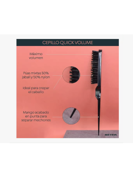 Beter - Cepillo Profesional para Crepar Cabello Mixto: 50% Jabalí y 50% Nylon - Pack 2 Unidades